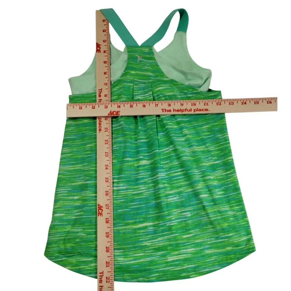 Old Navy Active Go Dry Girls Size Large Green Tank Top‎ Leggings Set Dance Cheer
